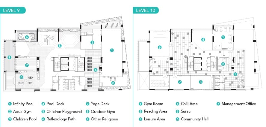 Celesta Residence facilities floorplan - contact Scott for more details +6011-1098 4066