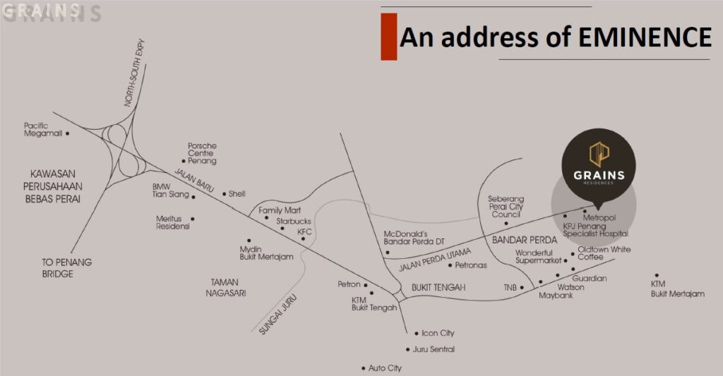 grains residence location map