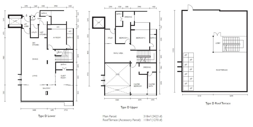 the light collection iii layout type D duplex 3,423sf+ROOF TERRACE-5+1bedroom contact +6011-1098 4066 Scott