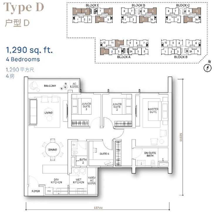 vertu resort 4 bedroom layout