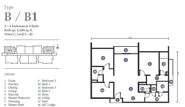 triuni residence floor plan - contact +6011-1098 4066 Scott
